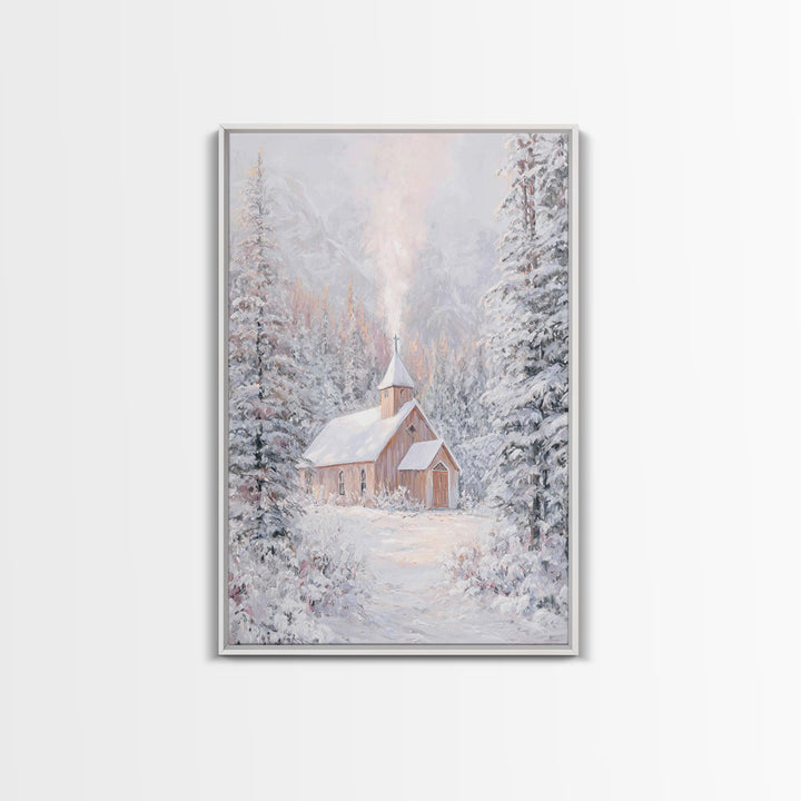 Chapel Of Peace | Framed Canvas Print | Christian Wall Art | Christmas Wall Art | Christian Art Canvas | Christian Gift Ideas