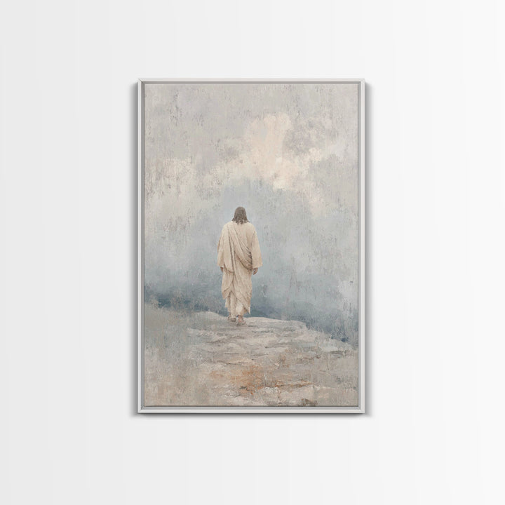 Path Of Mercy, Framed Canvas Print, Jesus Art Print, Christian Wall Art, Christian Paintings, Modern Christian Art, Christian Art Canvas