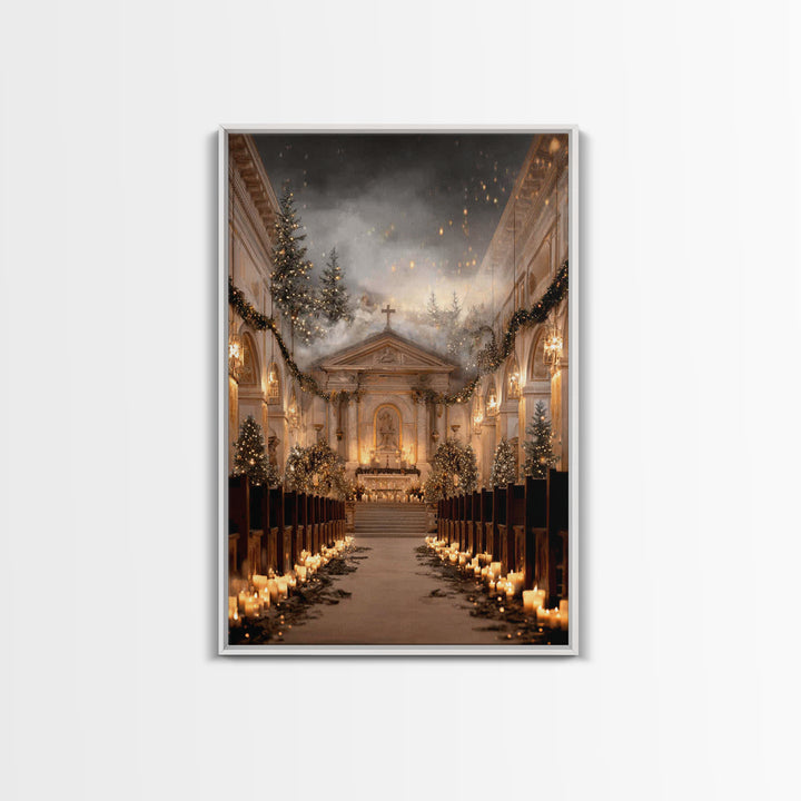 Sanctuary Of Peace - Framed Canvas Print - Christian Christmas Art - Christian Wall Art - Christian Decor - Christmas Art - Christian Art C