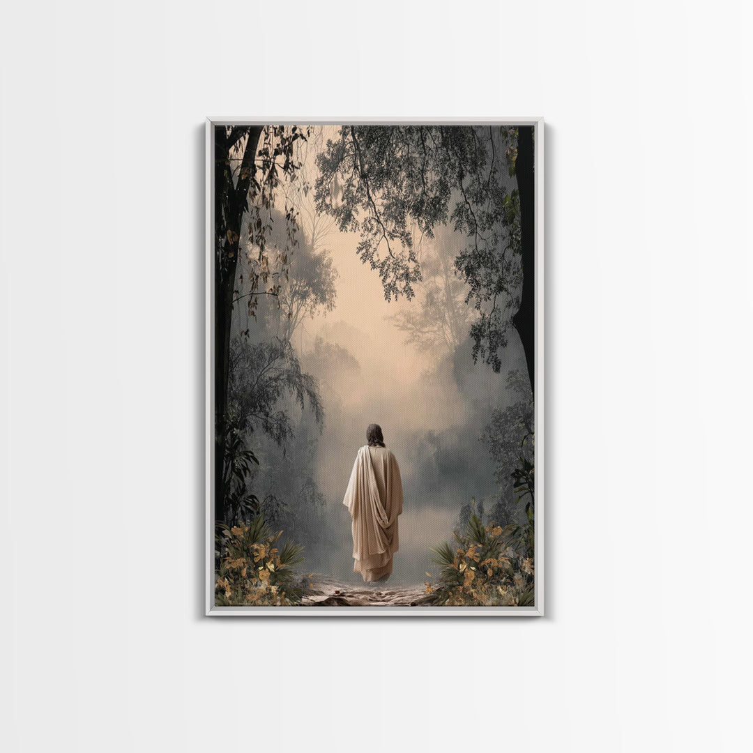 The Wandering Light – Framed Canvas Print – Christian Wall Art – Jesus Painting – Modern Christian Art – Subtle Christian Art – Christian D
