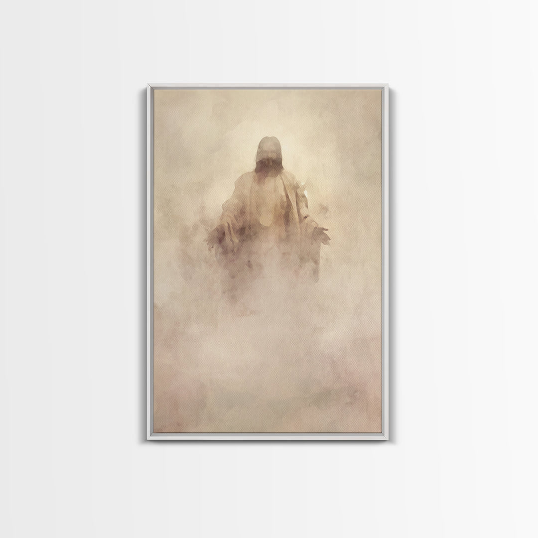 Eternal Presence – Framed Canvas Print – Christian Wall Art – Christian Art Canvas – Abstract Christian Art – Moody Christian Art – Jesus P