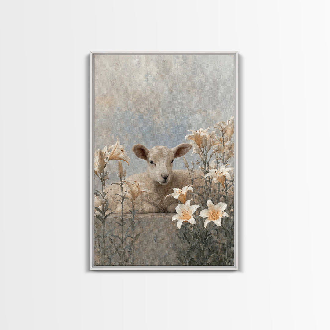 Graceful Meadow – Framed Canvas Print – Christian Wall Art – Subtle Christian Art – Christian Art Canvas – Christian Art Gift – Christian D