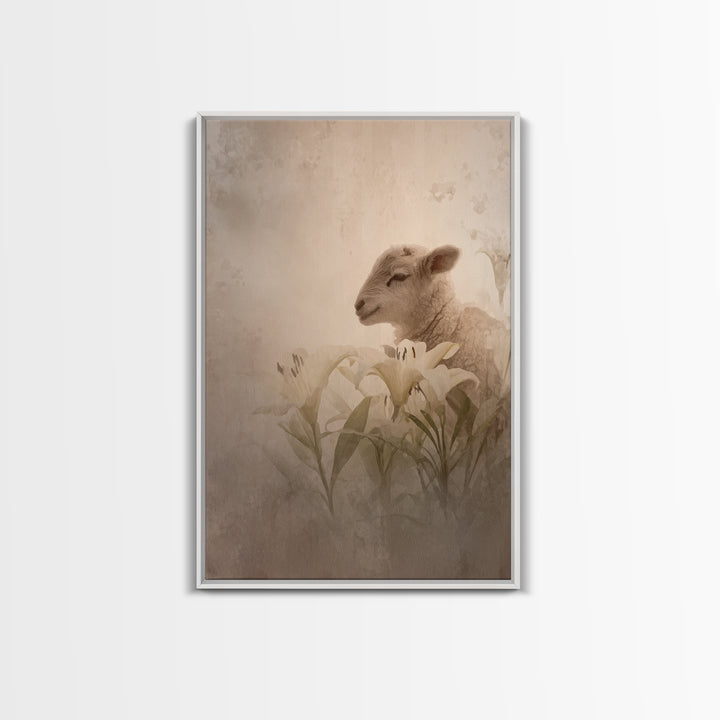 Soft Blessing – Framed Canvas Print – Christian Wall Art – Christian Art Painting – Subtle Christian Art – Christian Decor For Home – Chris