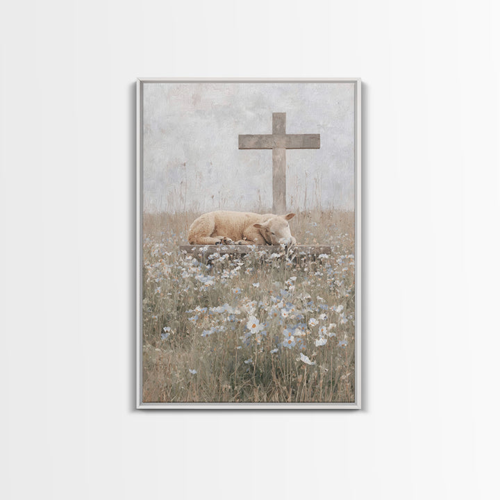 Resting Hope – Framed Canvas Print – Christian Wall Art – Christian Art Canvas – Subtle Christian Art – Christian Art Gift – Christian Deco