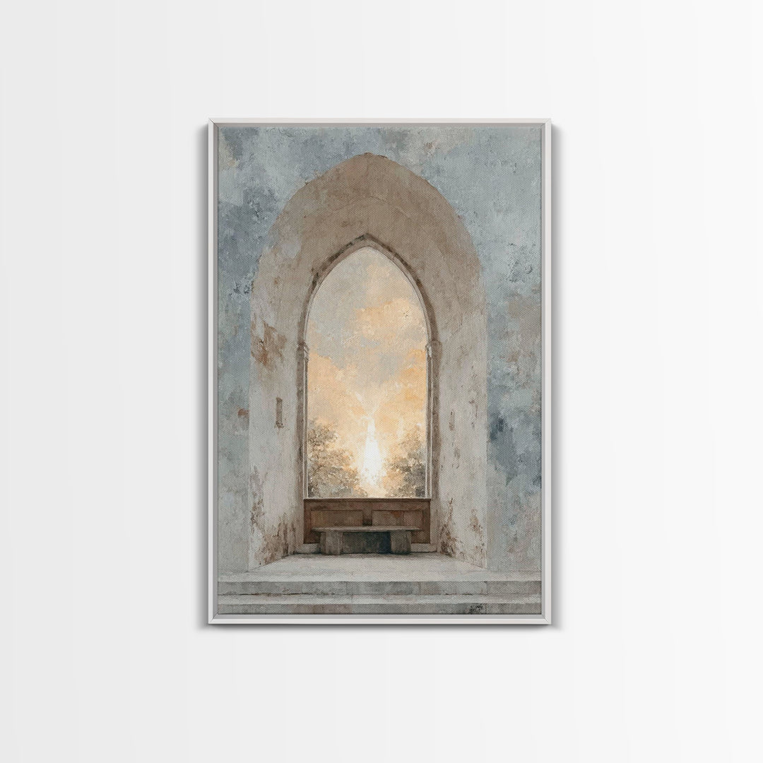 Sanctuary Glow – Framed Canvas Print – Christian Wall Art – Christian Art Printing – Christian Art Canvas – Abstract Christian Art – Christ