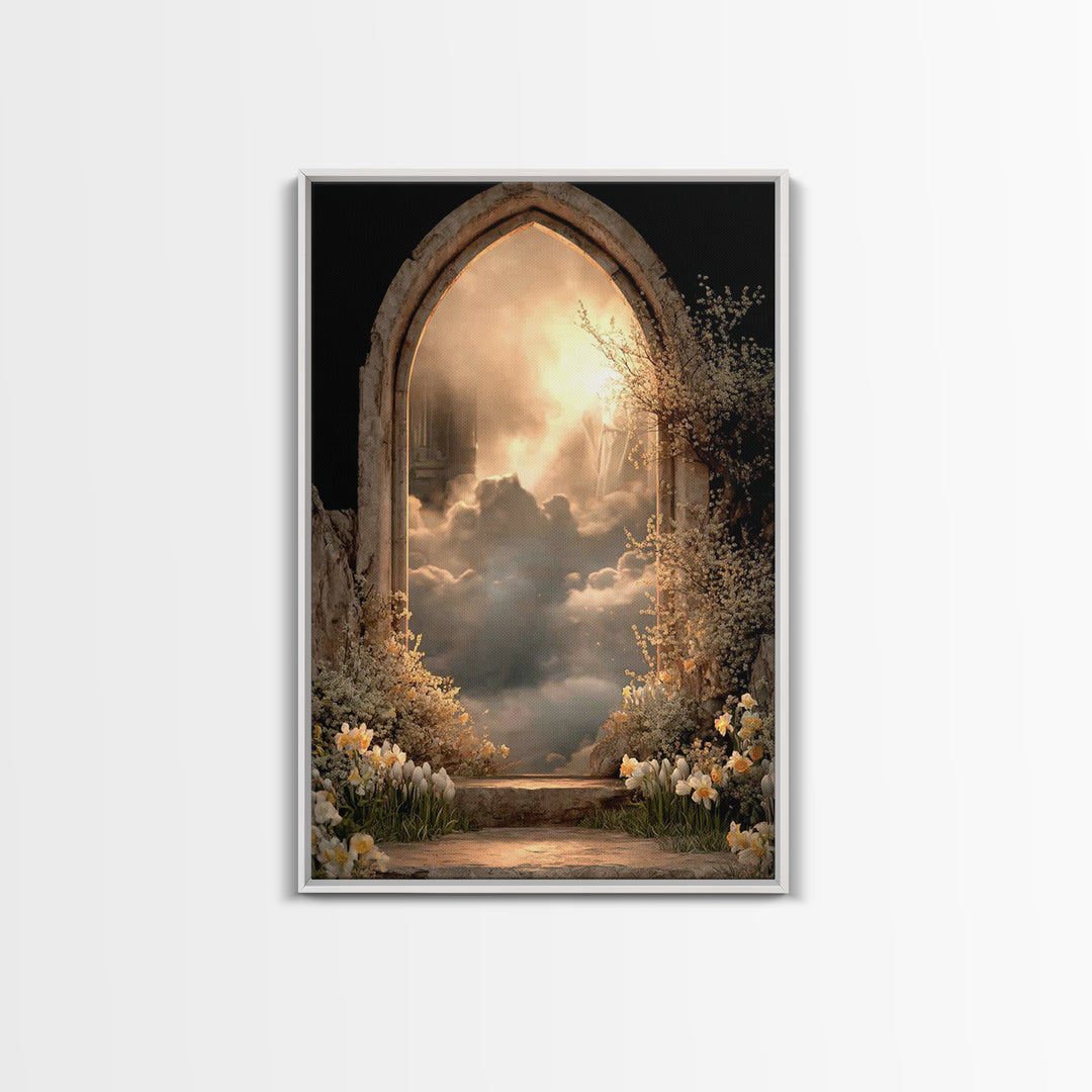 Clouds Of Promise – Framed Canvas Print – Christian Art Canvas – Christian Wall Art – Moody Christian Art – Christian Decor – Christian Art
