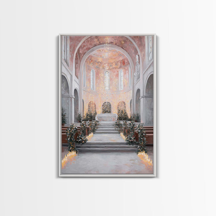 Celestial Chapel – Framed Canvas Print – Christian Christmas Art – Christian Wall Art – Modern Christian Art – Christmas Art – Christian Ar