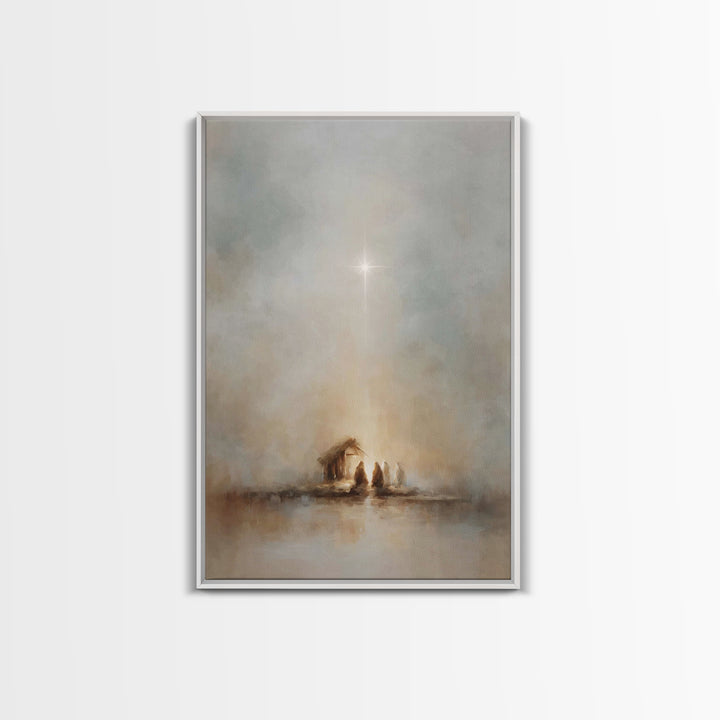 Bethlehem Star – Framed Canvas Print – Christmas Wall Art – Christian Art Canvas – Modern Christian Art – Jesus Christmas Art