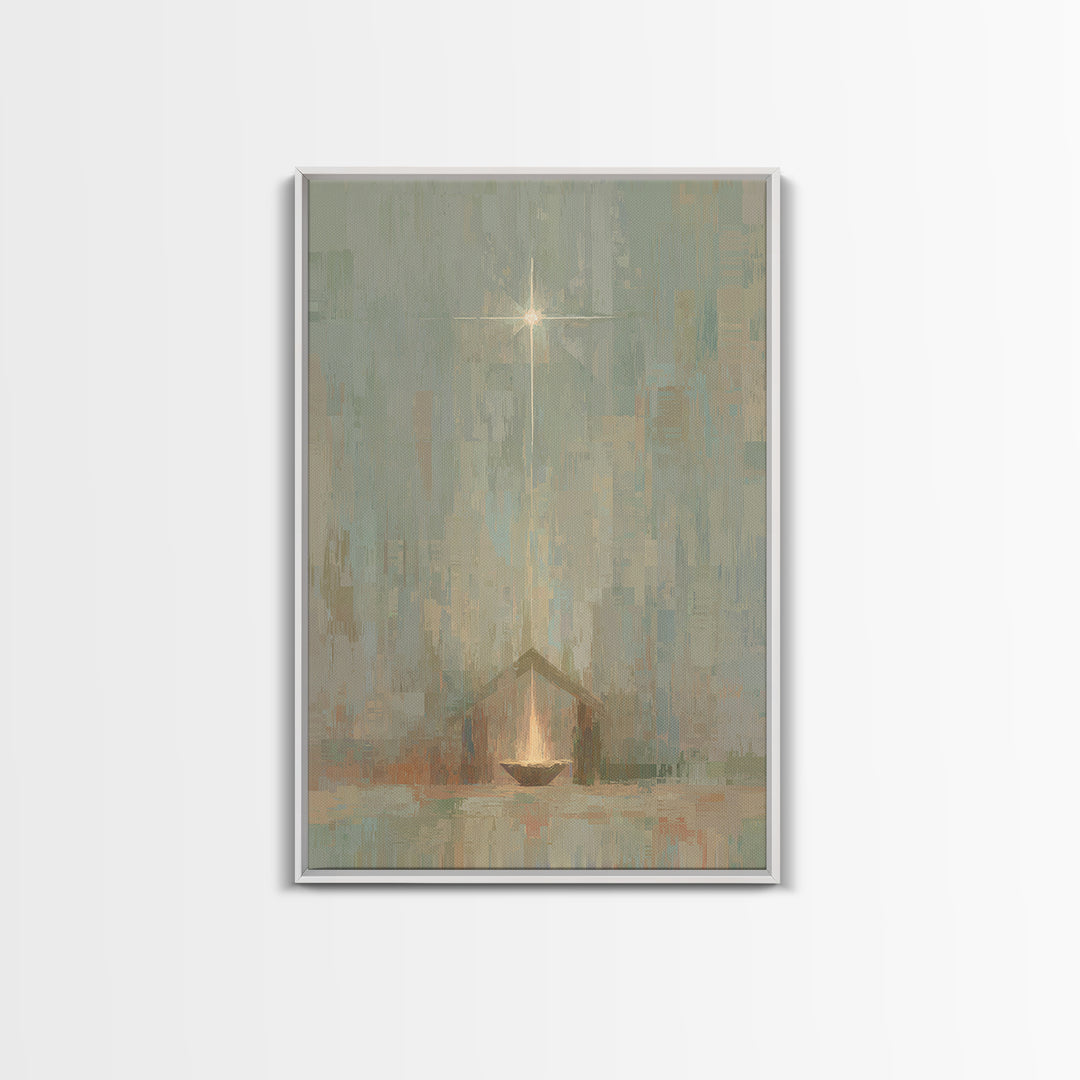 Infant Radiance – Framed Canvas Print – Christian Art Canvas – Christian Wall Art – Christian Christmas Art – Jesus Painting