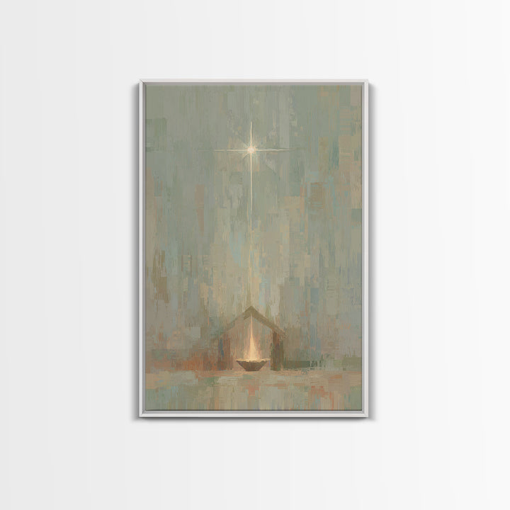 Infant Radiance – Framed Canvas Print – Christian Art Canvas – Christian Wall Art – Christian Christmas Art – Jesus Painting