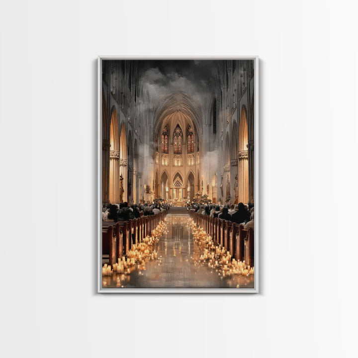 Graceful Gathering – Framed Canvas Print – Christian Wall Art – Subtle Christian Art – Christmas Art – Christian Art Canvas – Christian Chr
