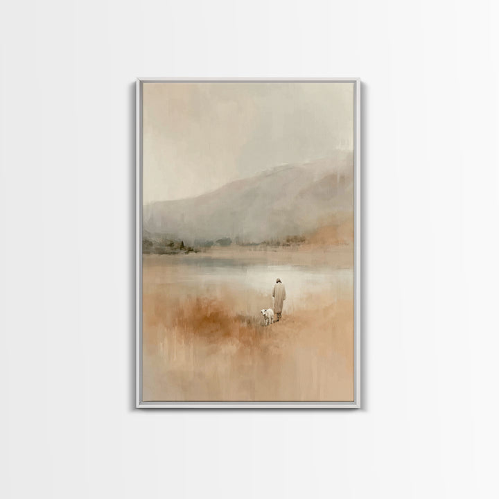 Lakeside Mercy – Framed Canvas Print – Christian Art Canvas – Christian Wall Art – Modern Christian Art – Christian Decor