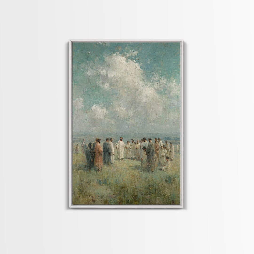 Fields Of Faith – Framed Canvas Print – Christian Wall Art – Christian Art Canvas – Jesus Painting – Christian Christmas Art – Subtle Chris