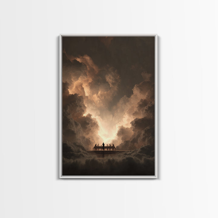 Eternal Table – Framed Canvas Print – Christian Art Canvas – Modern Christian Art – Jesus Painting – Christian Wall Art – Christmas Art