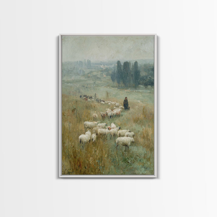 Morning Trail | Framed Canvas Print | Christian Art Canvas | Christian Painting | Christian Wall Art | Subtle Christian Art | Christian Dec