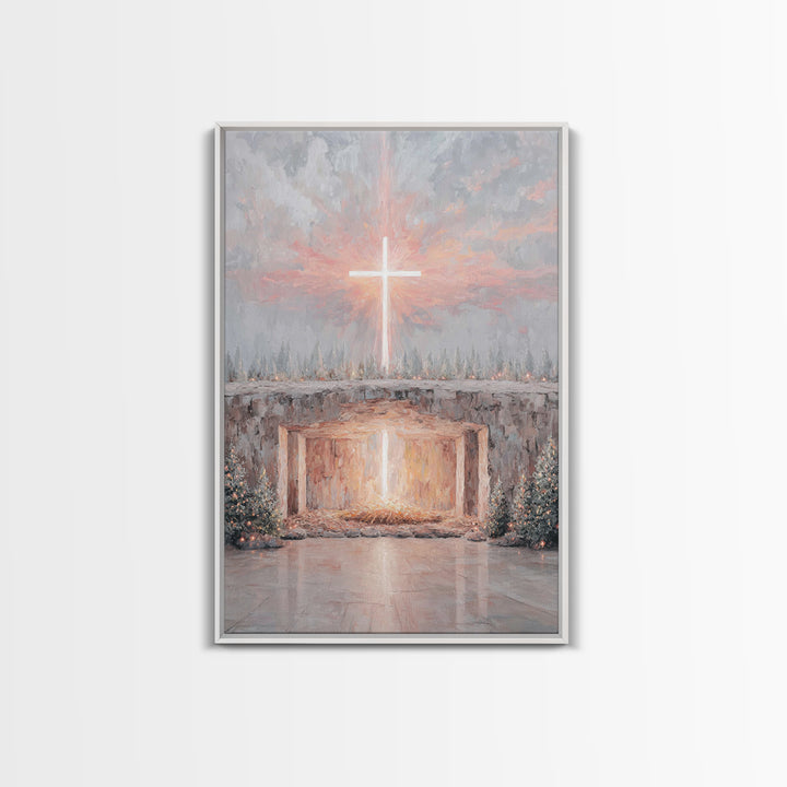Hillside Journey | Framed Canvas Print | Christian Painting | Christian Wall Art | Christian Art Canvas | Vintage Christian Art | Christian