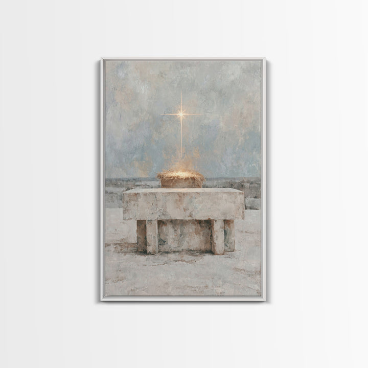 Star Of Holy Night – Framed Canvas Print – Christian Wall Art – Christian Art Canvas – Jesus Painting – Christian Christmas Art – Christian