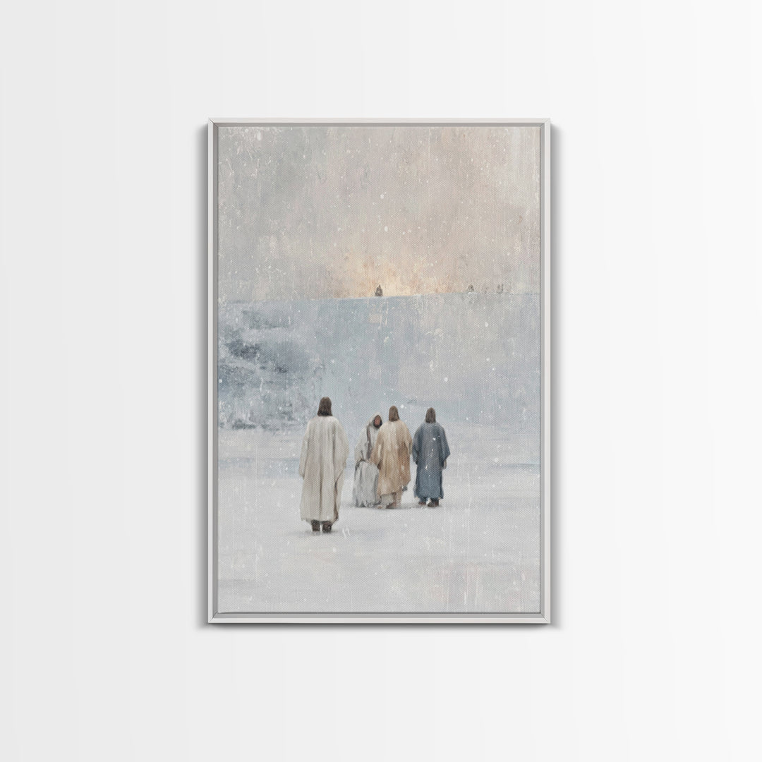 Holy Night Reflections – Framed Canvas Print – Christian Art Canvas – Christian Art – Christian Christmas Art – Christian Wall Art – Jesus