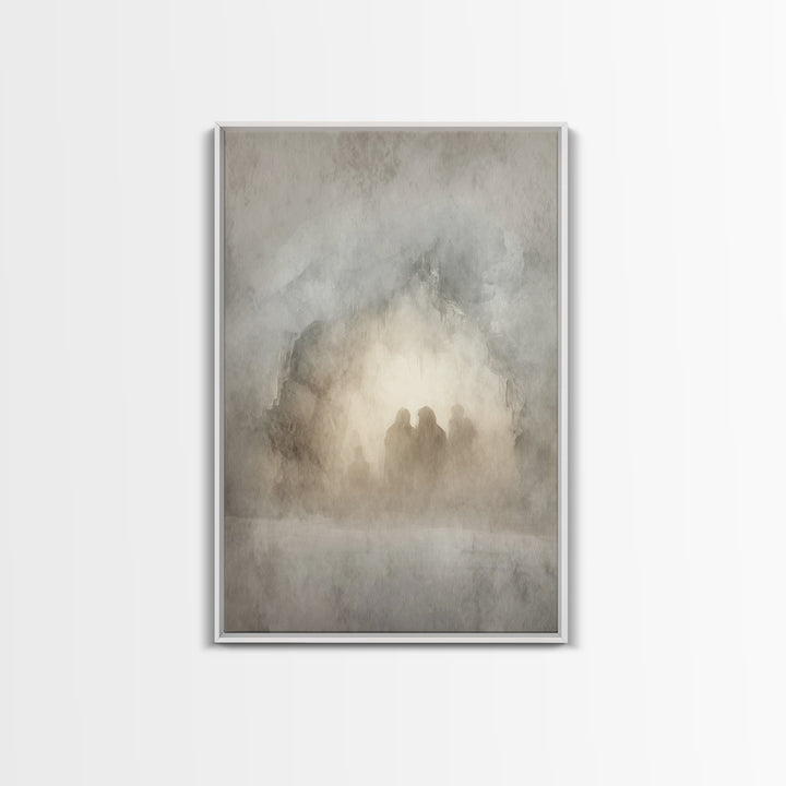 Divine Winter Journey – Framed Canvas Print – Christian Art – Christian Art Canvas – Christian Wall Art – Jesus Painting – Christian Christ
