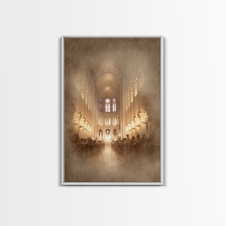 Sanctuary Light – Framed Canvas Print – Christian Wall Art – Christian Art Canvas – Jesus Painting – Christmas Art Prints