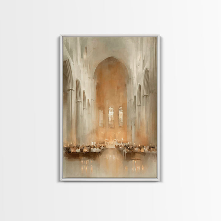 Cathedral Grace – Framed Canvas Print – Christian Art Canvas – Christian Wall Art – Christmas Art Work – Modern Christian Art
