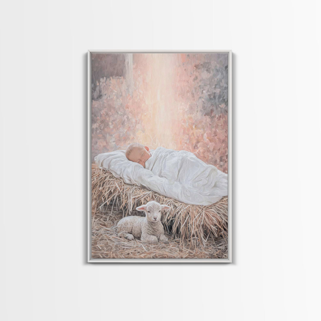 Radiant Holy Dawn – Framed Canvas Print – Christian Wall Art – Modern Christian Art – Jesus Christmas Art – Christmas Art Prints – Christia