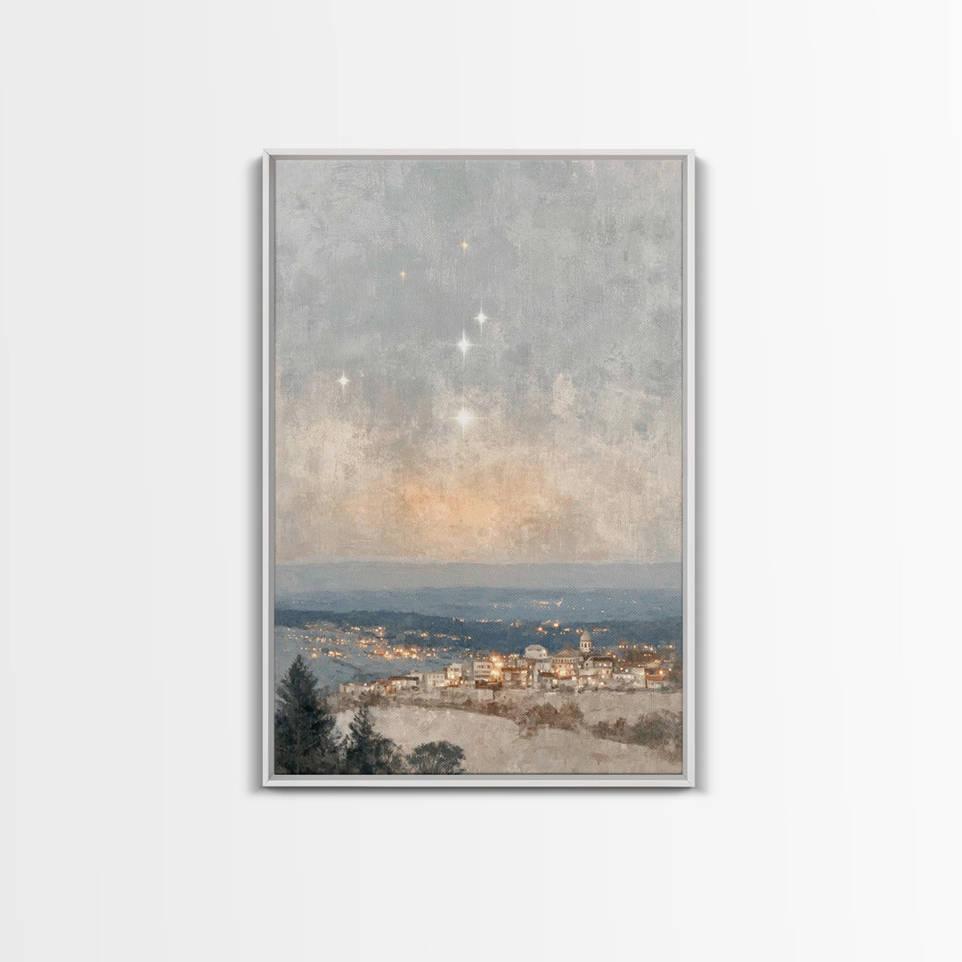 Holy Dawn – Framed Canvas Print – Christian Art Prints – Christmas Canvas Wall Art – Christian Wall Art – Subtle Christian Art
