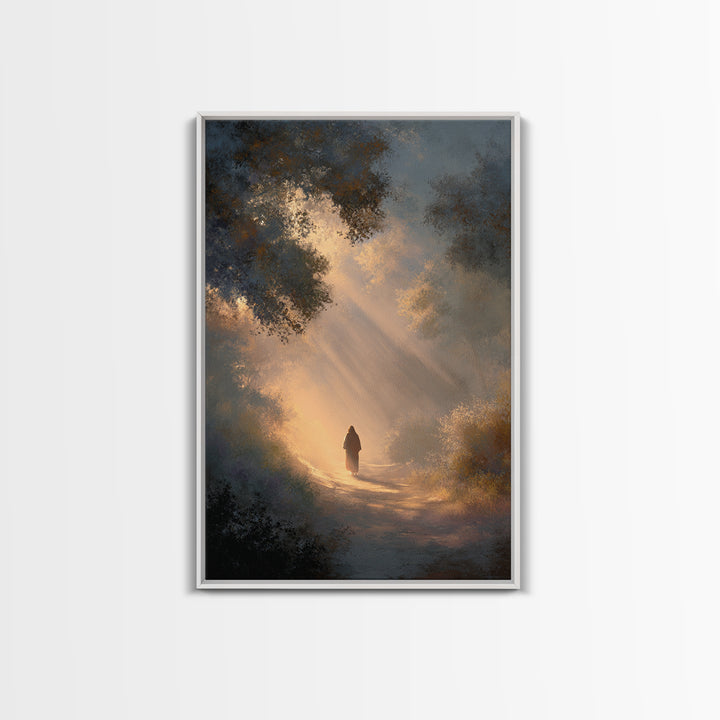 Path Of Light – Framed Canvas Print – Christian Wall Art – Jesus Painting – Christian Art Canvas – Christian Gift