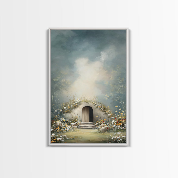 Garden Of Hope | Framed Canvas Print | Christian Art Print | Christian Wall Art | Jesus Painting Canvas | Christian Home Decor