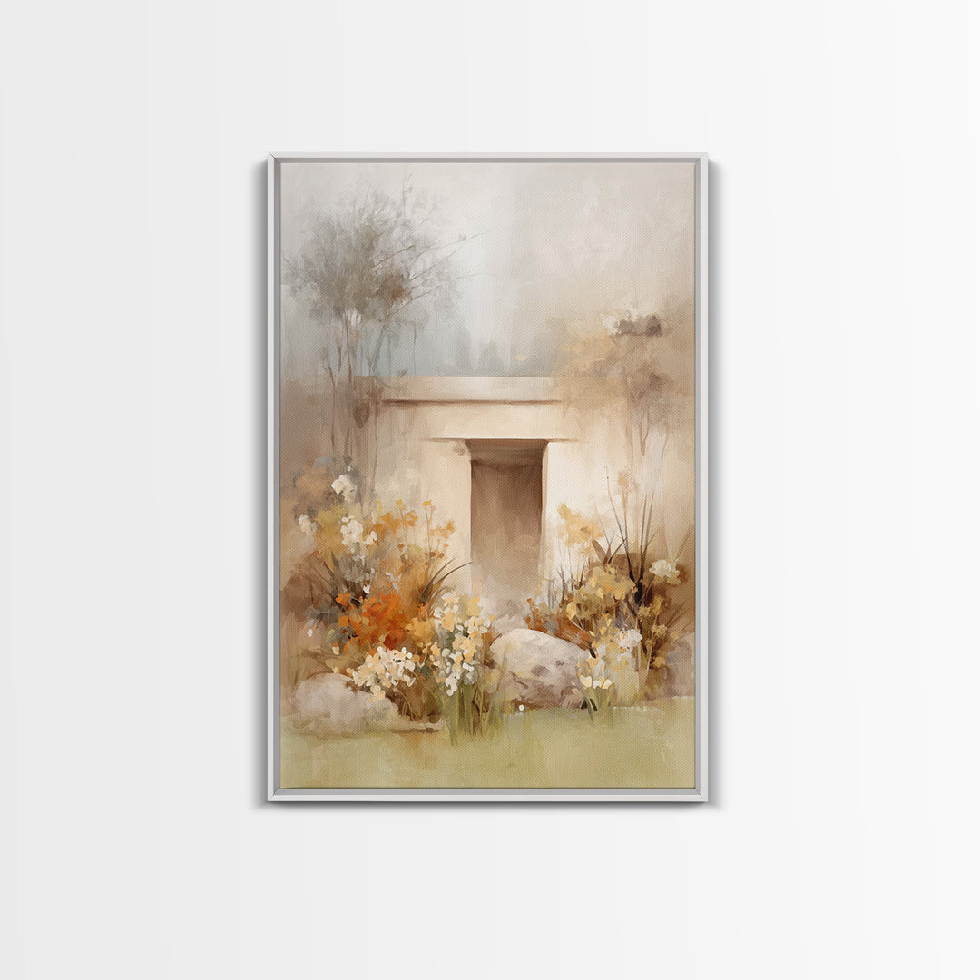 Graceful Stillness – Framed Canvas Print – Christian Art Work – Christian Wall Art – Jesus Painting – Modern Christian Art