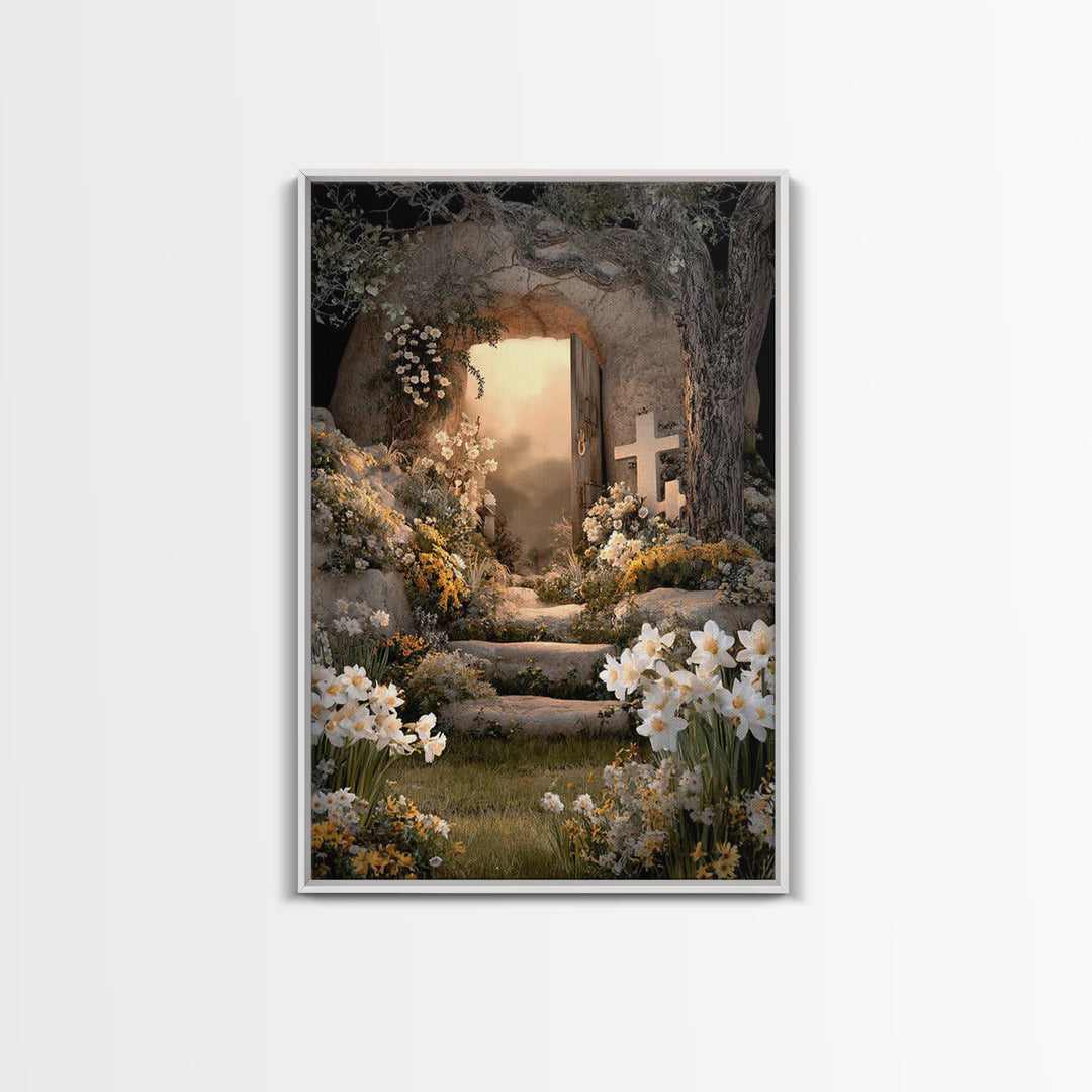Eternal Promise | Framed Canvas Print | Christian Wall Art | Jesus Painting Canvas | Christian Christmas Art | Christian Decor