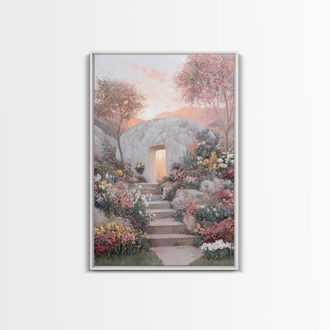 Risen Glory | Framed Canvas Print | Christian Wall Art | Jesus Painting | Christian Art Print | Christian Easter Art