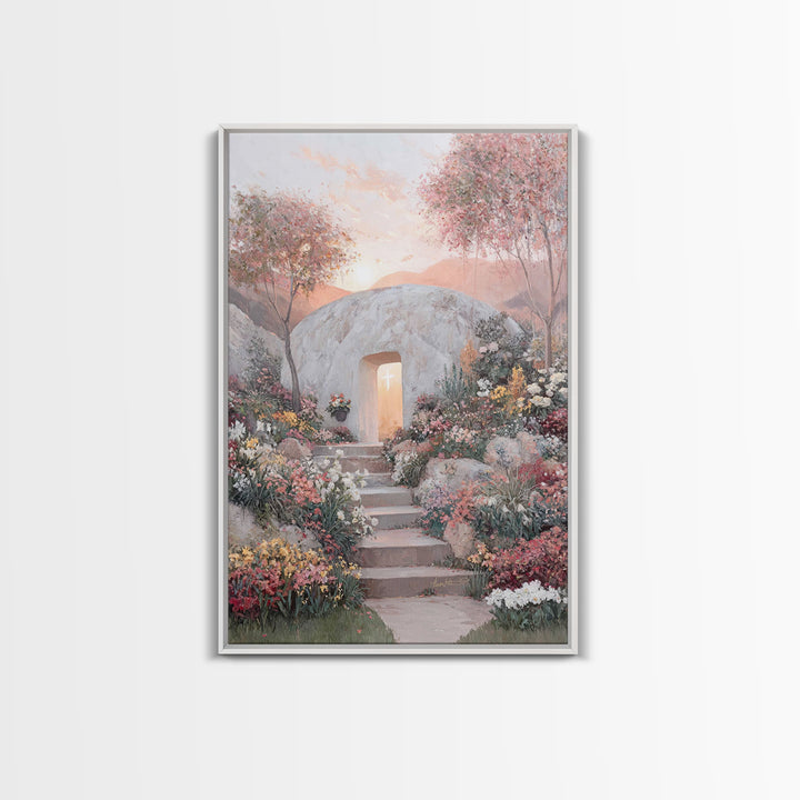 Risen Glory | Framed Canvas Print | Christian Wall Art | Jesus Painting | Christian Art Print | Christian Easter Art