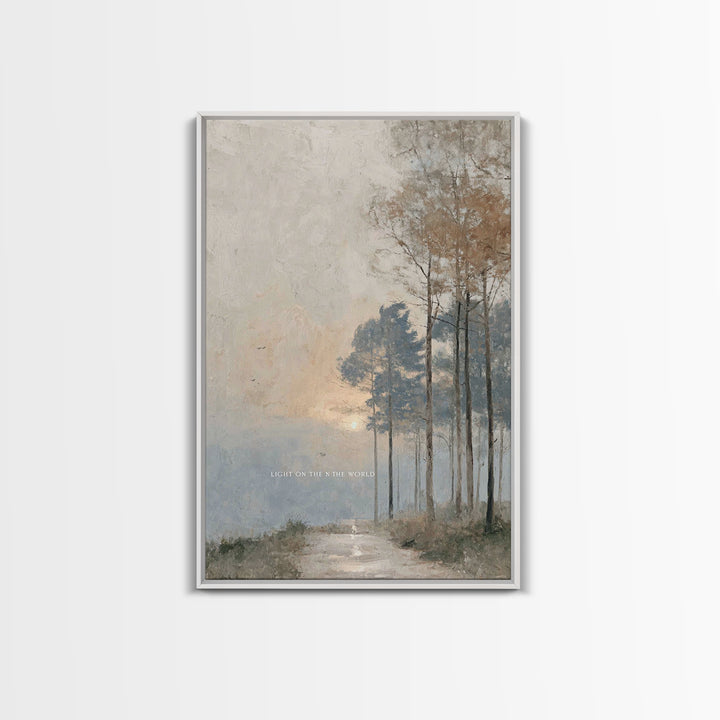 Dawn Of Hope – Framed Canvas Print – Christian Wall Art – Subtle Christian Art – Christian Art Canvas – Minimalist Christian Art – Christia