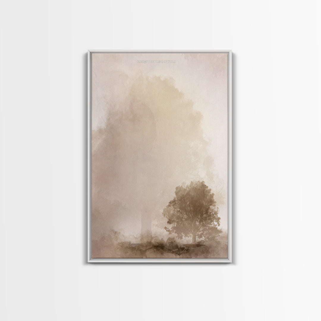 Eternal Light Tree – Framed Canvas Print – Christian Art Canvas – Christian Wall Art – Subtle Christian Art – Christian Art Work – Christia