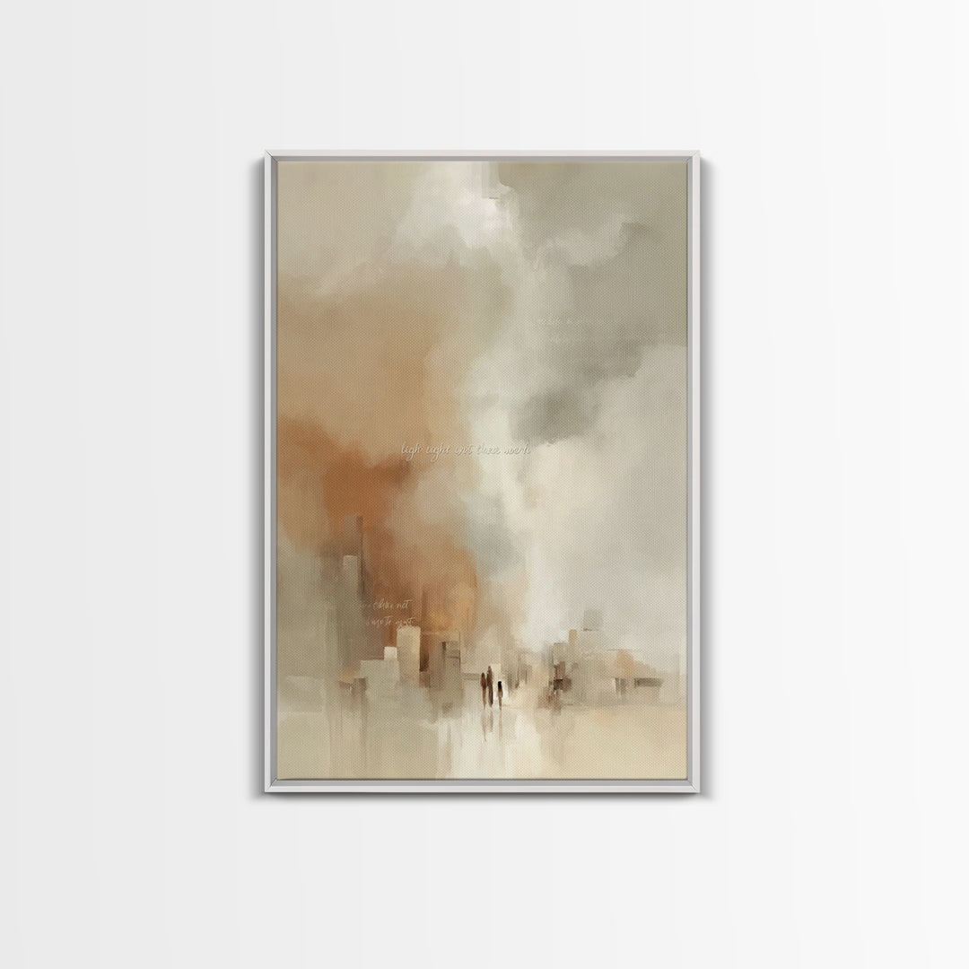 City Of Mercy | Framed Canvas Print | Christian Wall Art | Abstract Christian Art | Christian Art Canvas | Christian Decor | Modern Christi