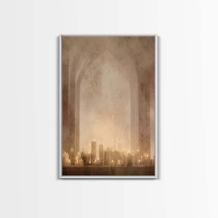 Altar Of Warmth – Framed Canvas Print – Christian Wall Art – Christian Art Canvas – Moody Christian Art – Vintage Christian Art – Christian