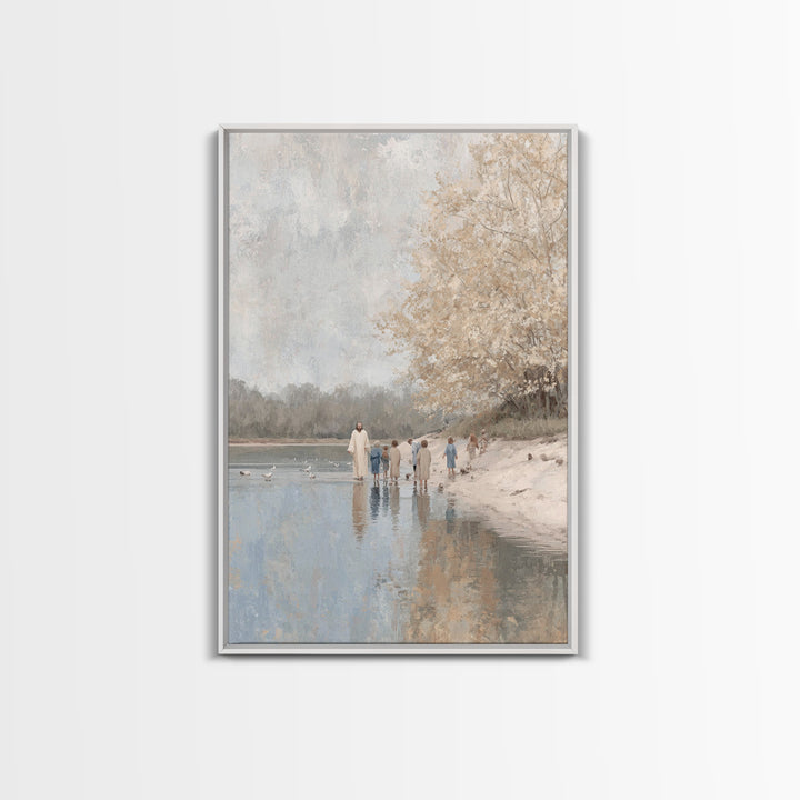 River Of Hope – Framed Canvas Print – Jesus Art Print – Christian Wall Art – Christian Art Canvas – Christian Decor – Modern Christian Pain