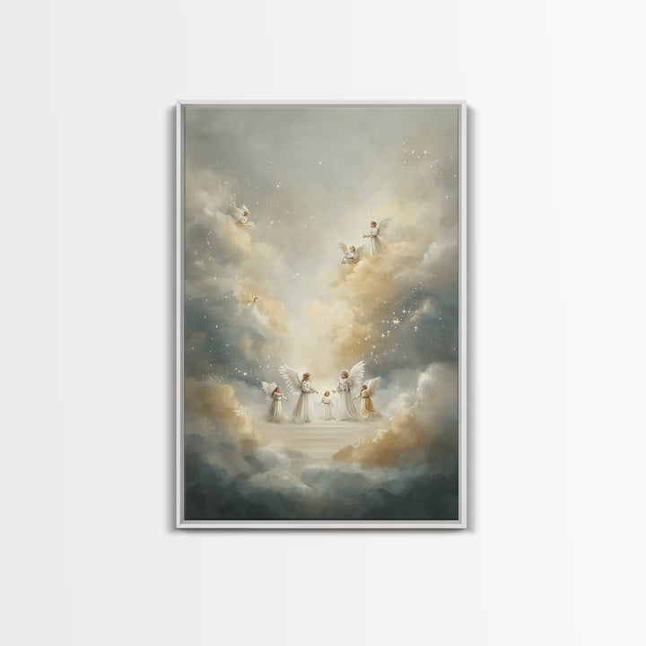Midnight Bethlehem – Framed Canvas Print – Christian Christmas Art – Christmas Canvas Wall Art – Christian Art Work – Moody Christmas Art