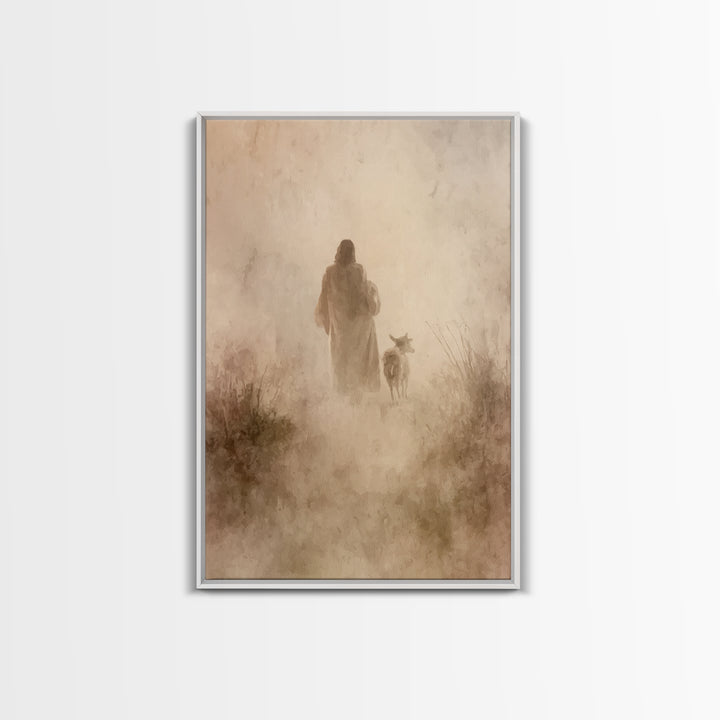 Peaceful Path | Framed Canvas Print | Christian Wall Art | Jesus Canvas Art | Christian Art Print | Subtle Christian Art
