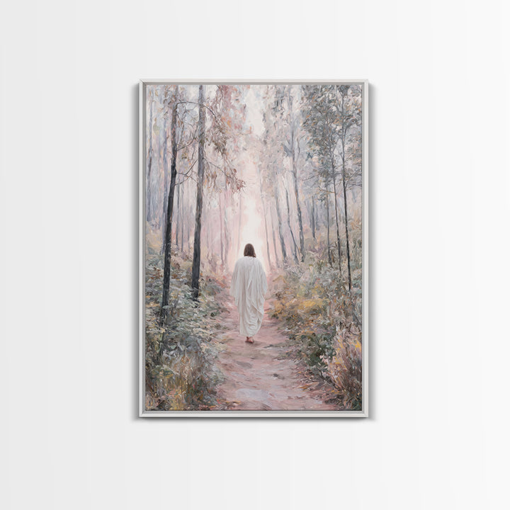 Path Of Grace – Framed Canvas Print – Christian Wall Art – Christian Art Print – Jesus Painting – Modern Christian Art – Christian Gift