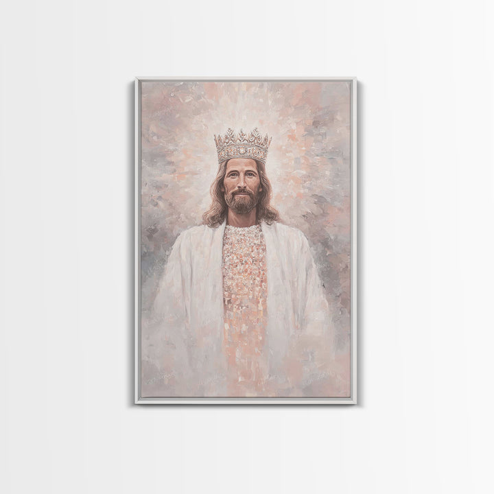 King Of Heaven – Framed Canvas Print – Christian Art Painting – Jesus Painting – Christian Wall Art – Framed Christian Art – Christian Chri