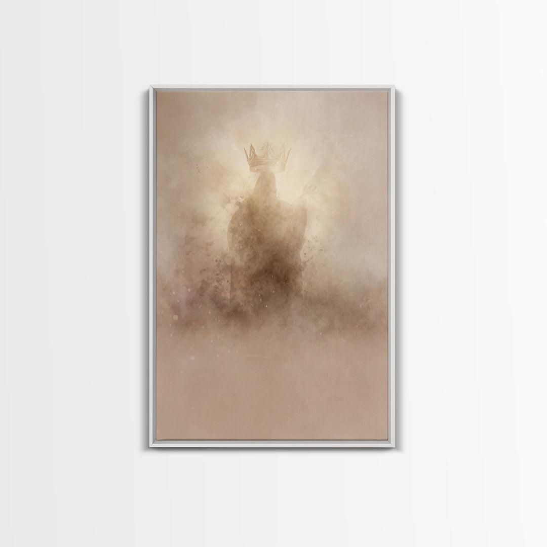 Radiant King Glory - Framed Canvas Print - Jesus Painting - Christian Wall Art - Christian Art Canvas - Christmas Art - Christian Gifts - F