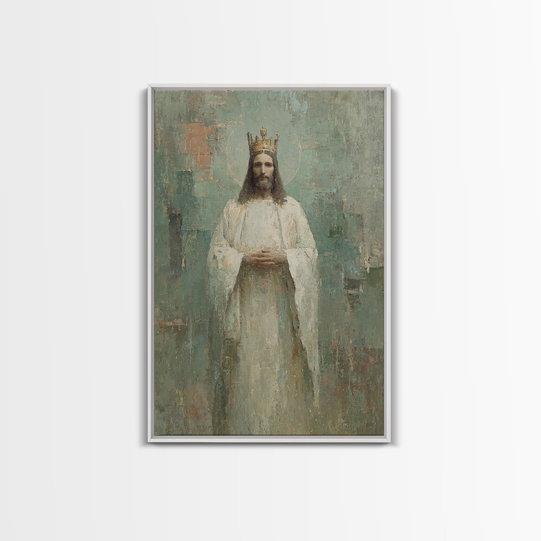 Night Of Majesty - Framed Canvas Print - Christian Art Canvas - Christian Wall Art - Jesus Painting - Christian Christmas Art - Christian G