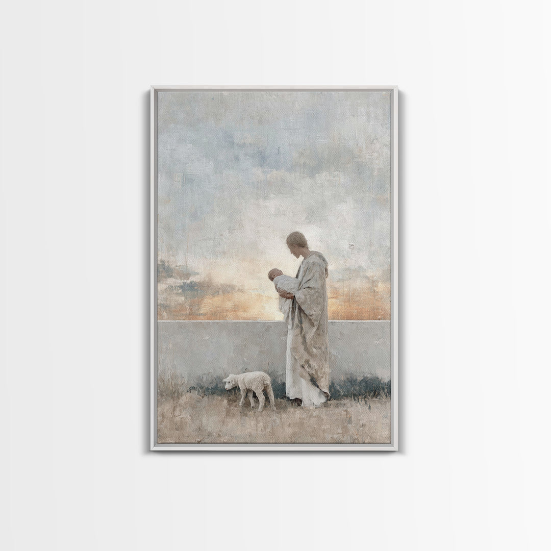 Dawn Of Promise | Framed Canvas Print | Christian Wall Art | Christian Art Canvas | Jesus Painting | Christian Christmas Art | Christian De