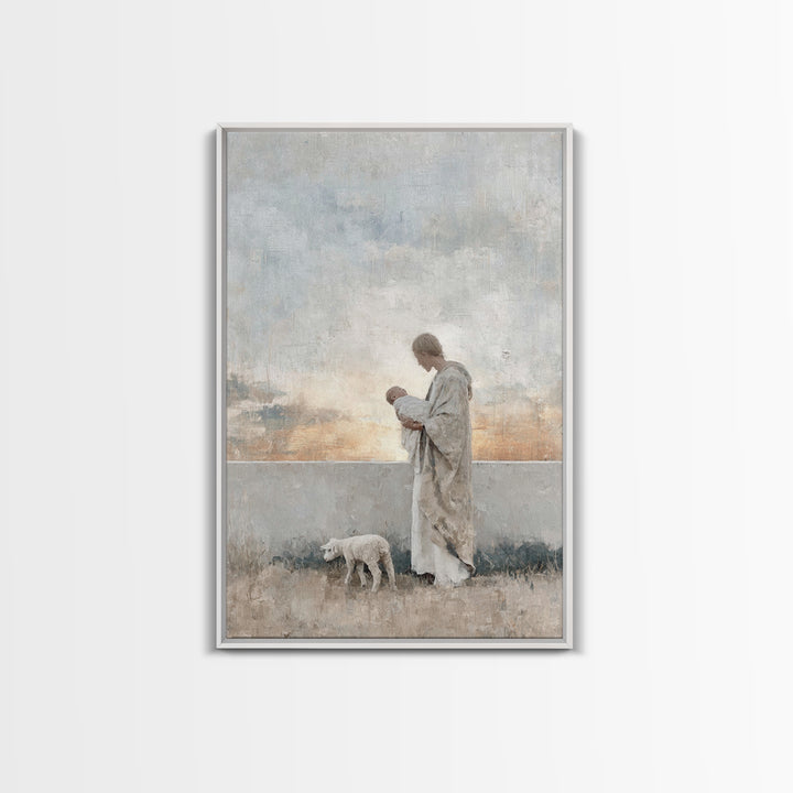 Dawn Of Promise | Framed Canvas Print | Christian Wall Art | Christian Art Canvas | Jesus Painting | Christian Christmas Art | Christian De
