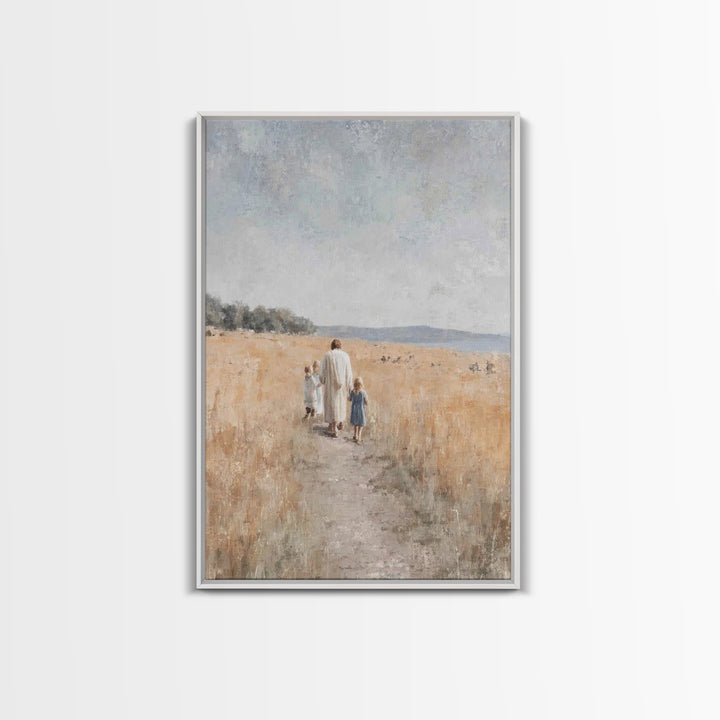 Fields Of Promise – Framed Canvas Print – Christian Art Canvas – Christian Wall Art – Jesus Painting – Christian Gift – Christmas Art