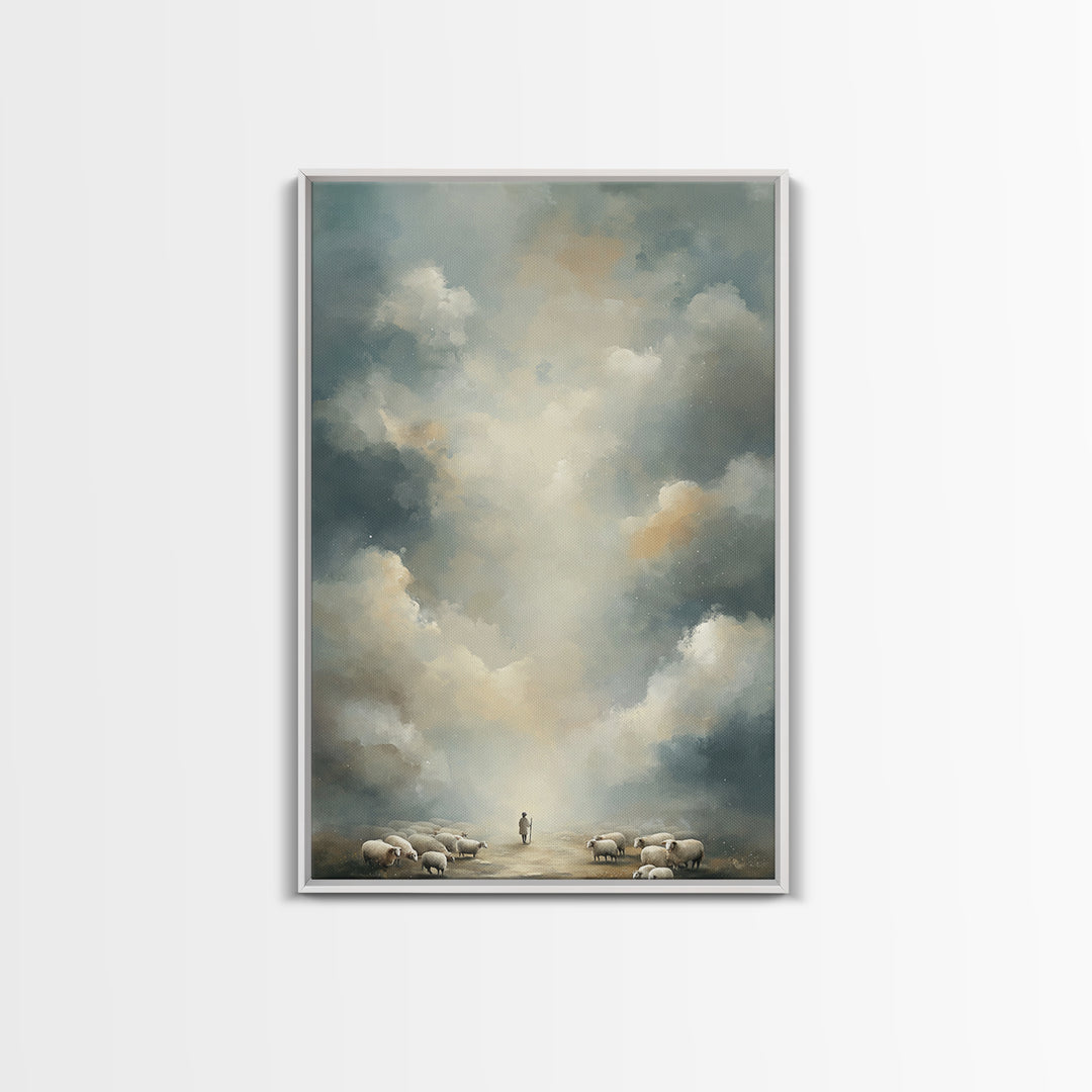 Clouds Of Promise – Framed Canvas Print – Christian Art Canvas – Christian Wall Art – Large Christian Art – Subtle Christian Art – Christia