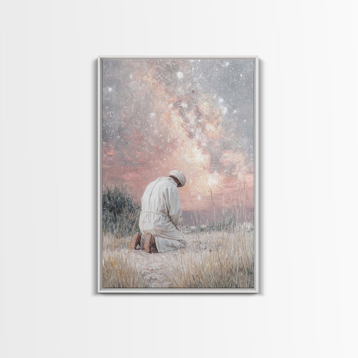Pastures Of Grace – Framed Canvas Print – Christian Art Canvas – Vintage Christian Art – Christian Wall Art – Moody Christian Art – Christi