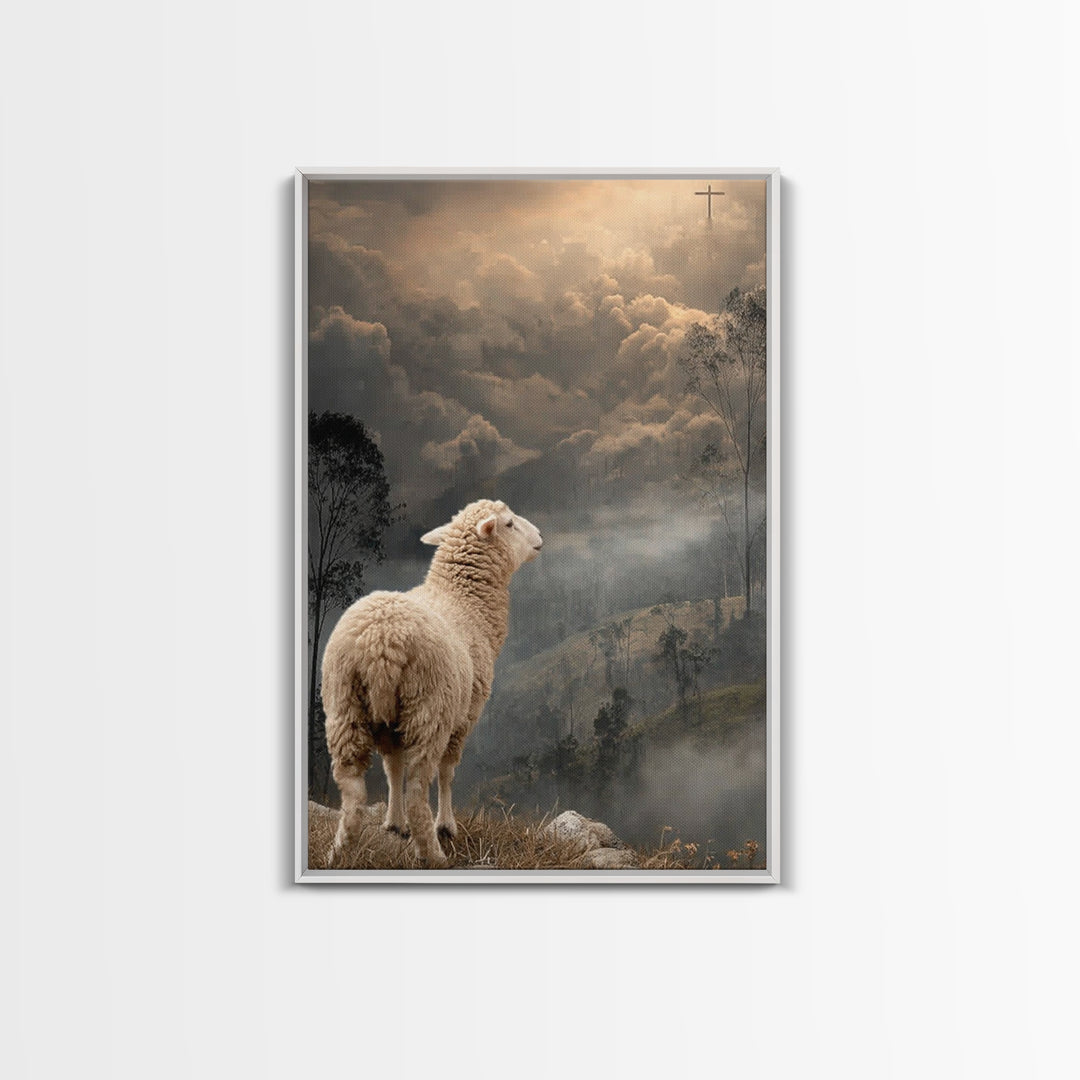 Valley Of Hope | Framed Canvas Print | Christian Wall Art | Christian Art Canvas | Christian Christmas Decor | Moody Christian Art | Jesus